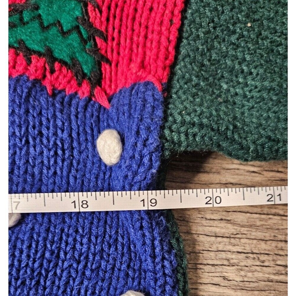 Bryn Connelly Vintage Sweater Cardigan Christmas Holiday Petite - Picture 10 of 13